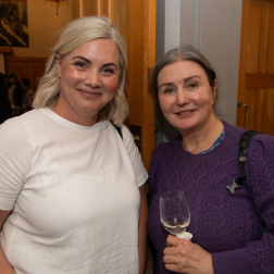 Two women standing