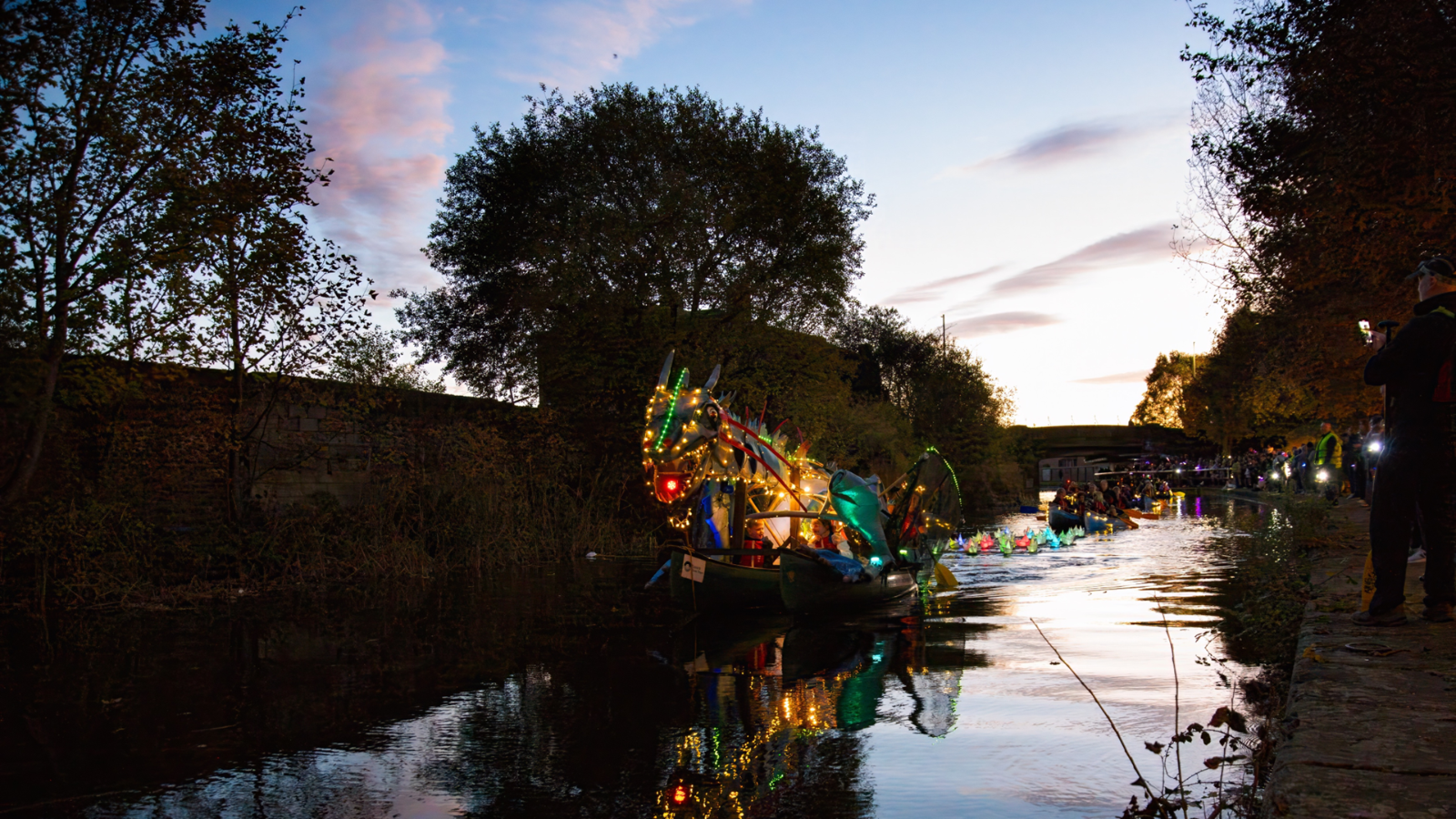 Dragon sculpture on the river