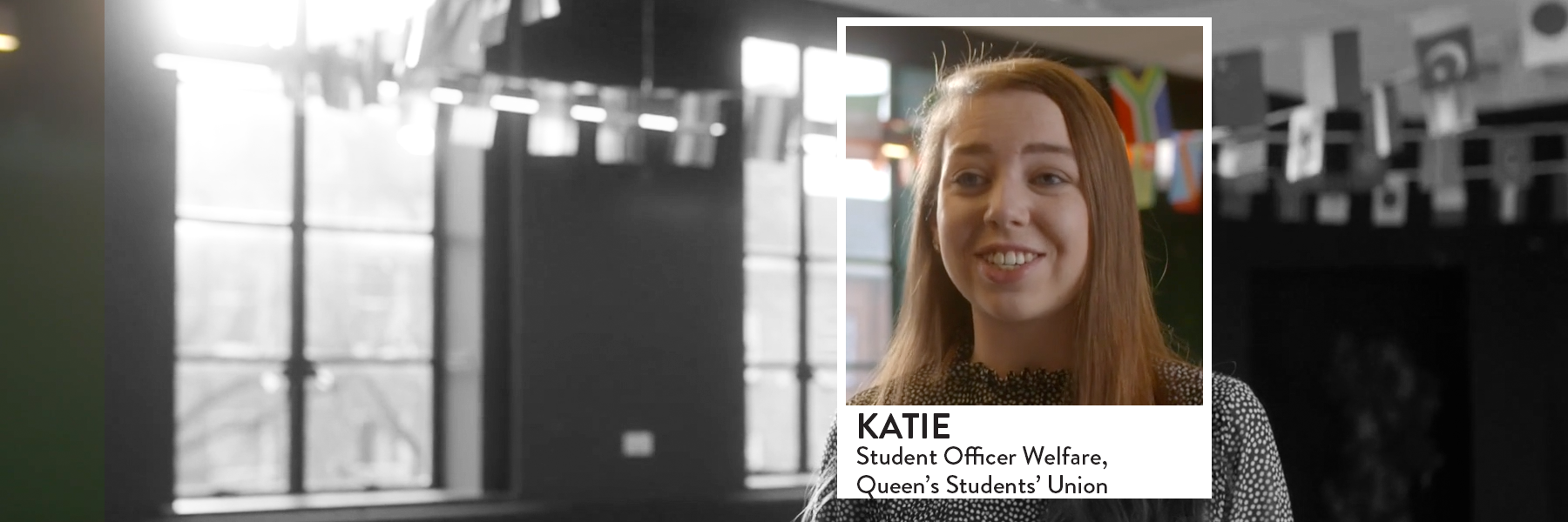 Image of Katie in the Students' Union Lounge