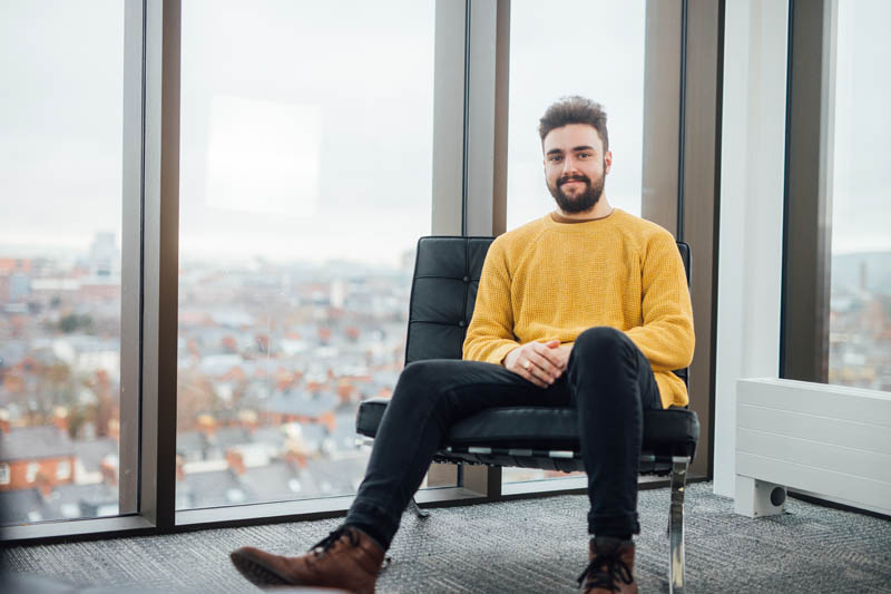 Image of student in Wellbeing Room, Main Site Tower