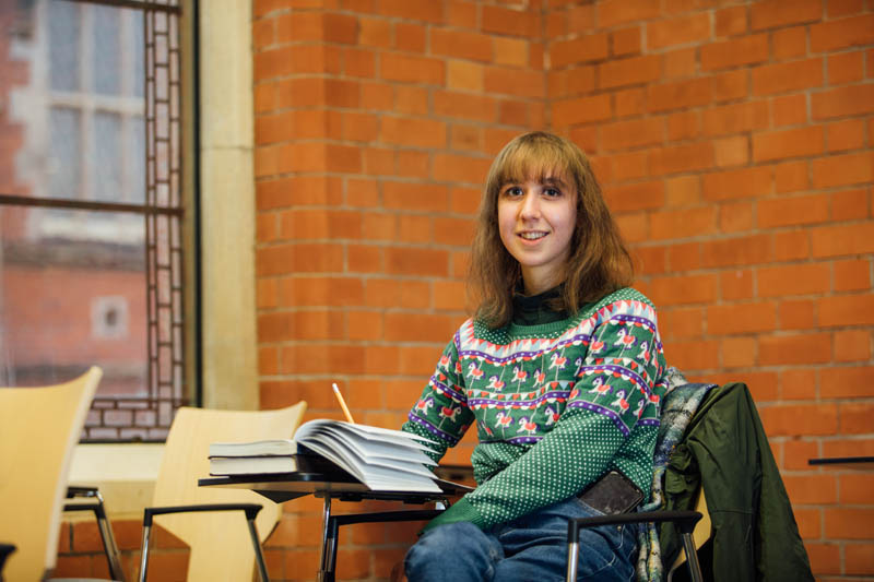 Image of student in the Graduate School Teaching Room