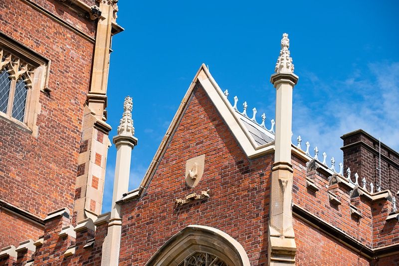 Close up of restored Lanyon brickwork