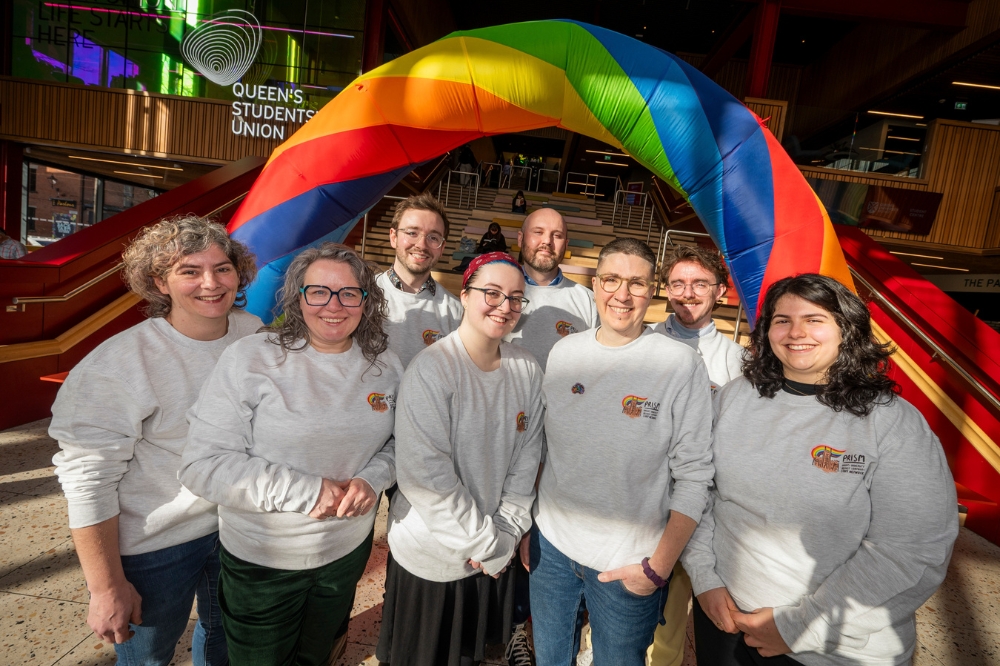 PRISM LGBTQ Staff Network members at the LGBTQueen's Celebration Showcase, One Elmwood